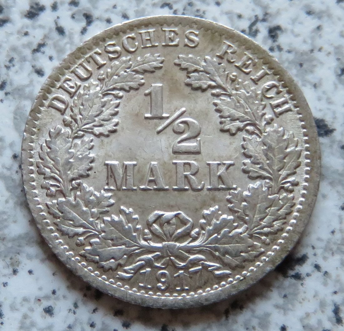  Kaiserreich 1/2 Mark 1917 A   