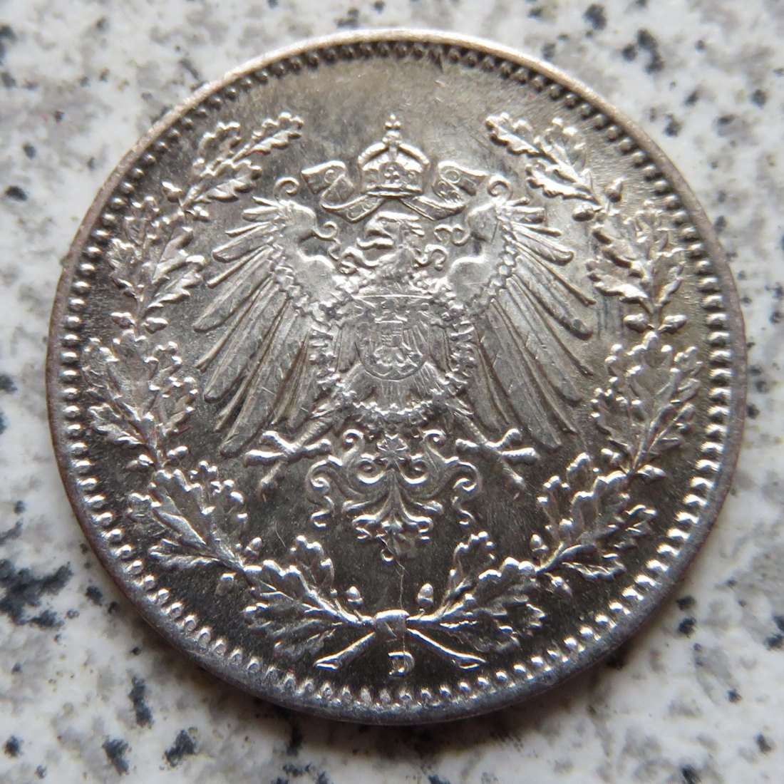  Kaiserreich 1/2 Mark 1918 D   