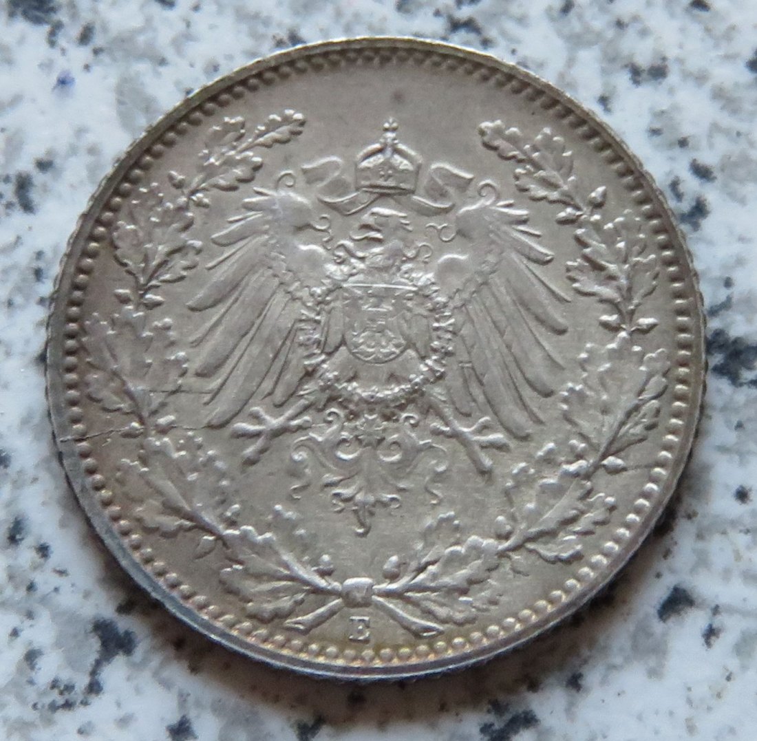  Kaiserreich 1/2 Mark 1918 E   