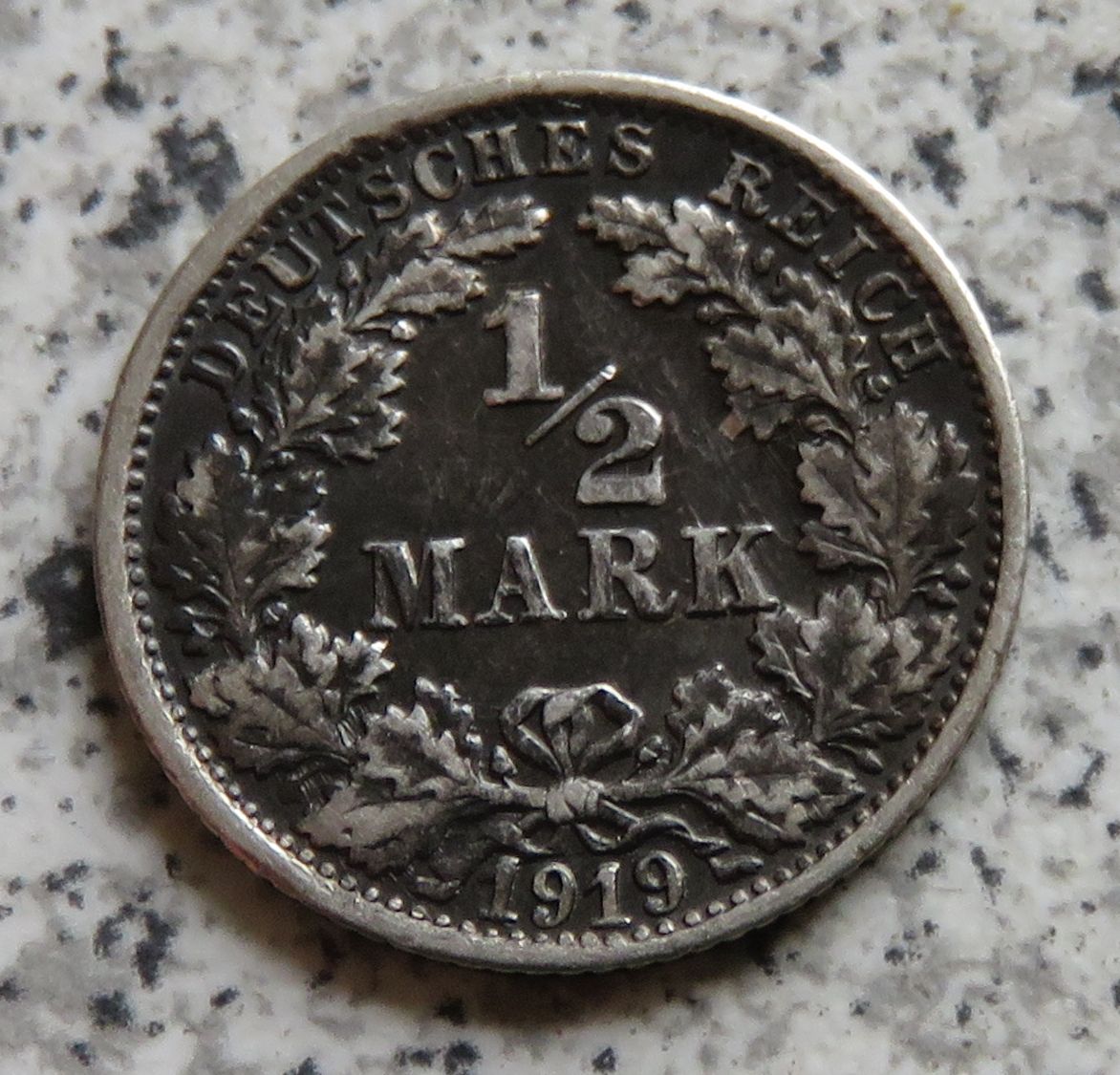  Kaiserreich 1/2 Mark 1919 F   