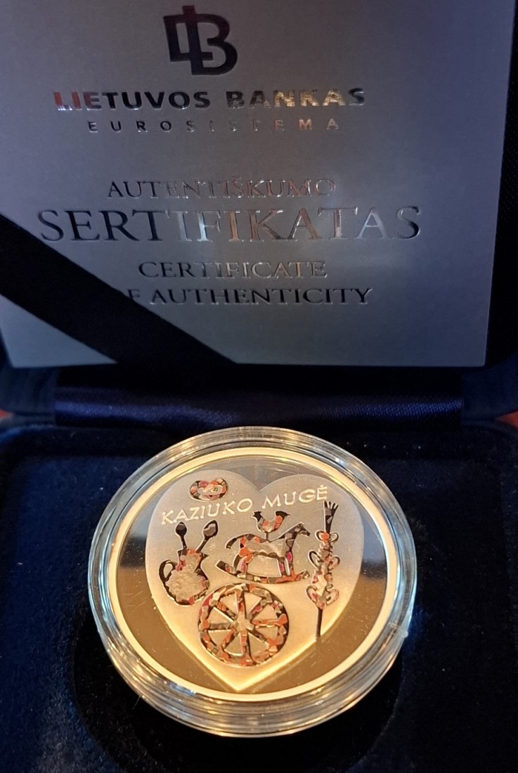  Litauen 5 Euro Silber proof 2017 Jahrmarkt, Nur 2.000 Ex.   