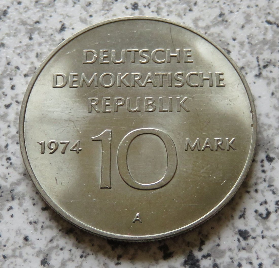  DDR 10 Mark 1974 25. Jahrestag der DDR   