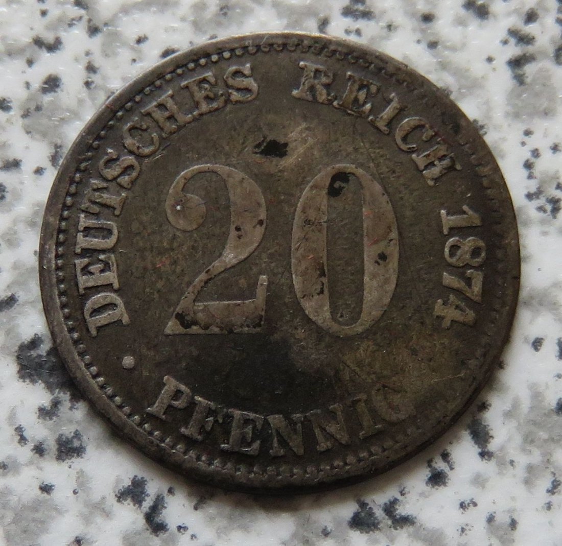  Kaiserreich 20 Pfennig 1874 A   