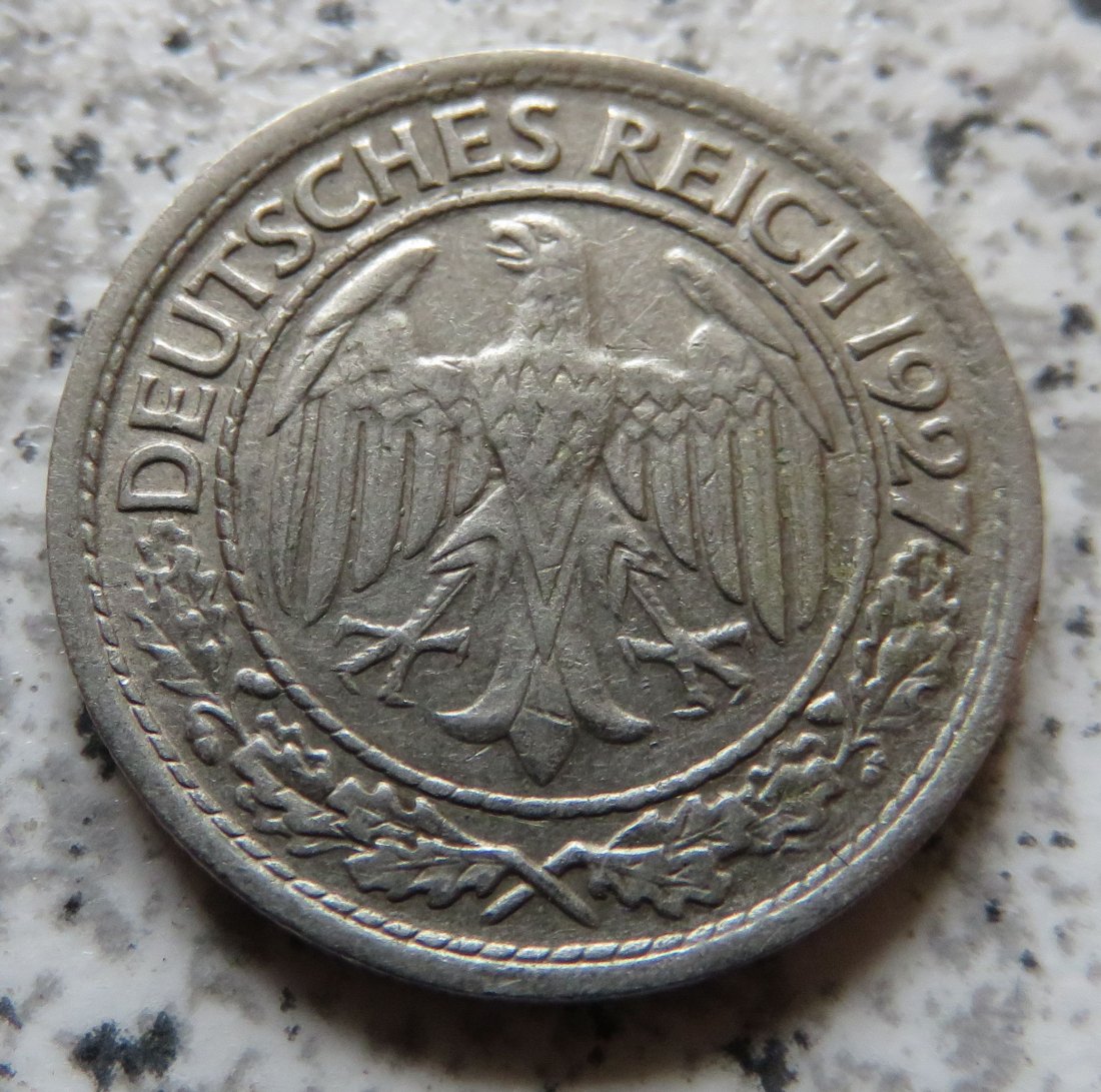  Weimarer Republik 50 Pfennig 1927 A   