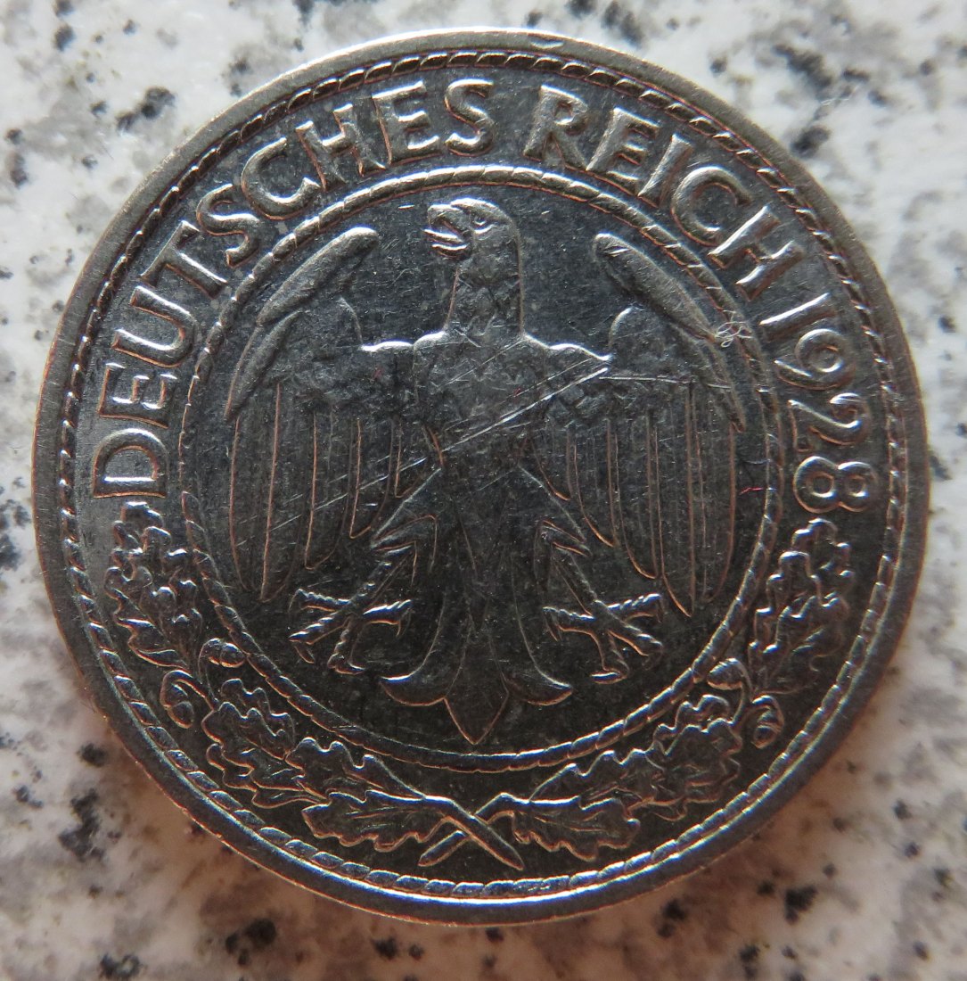  Weimarer Republik 50 Pfennig 1928 A   