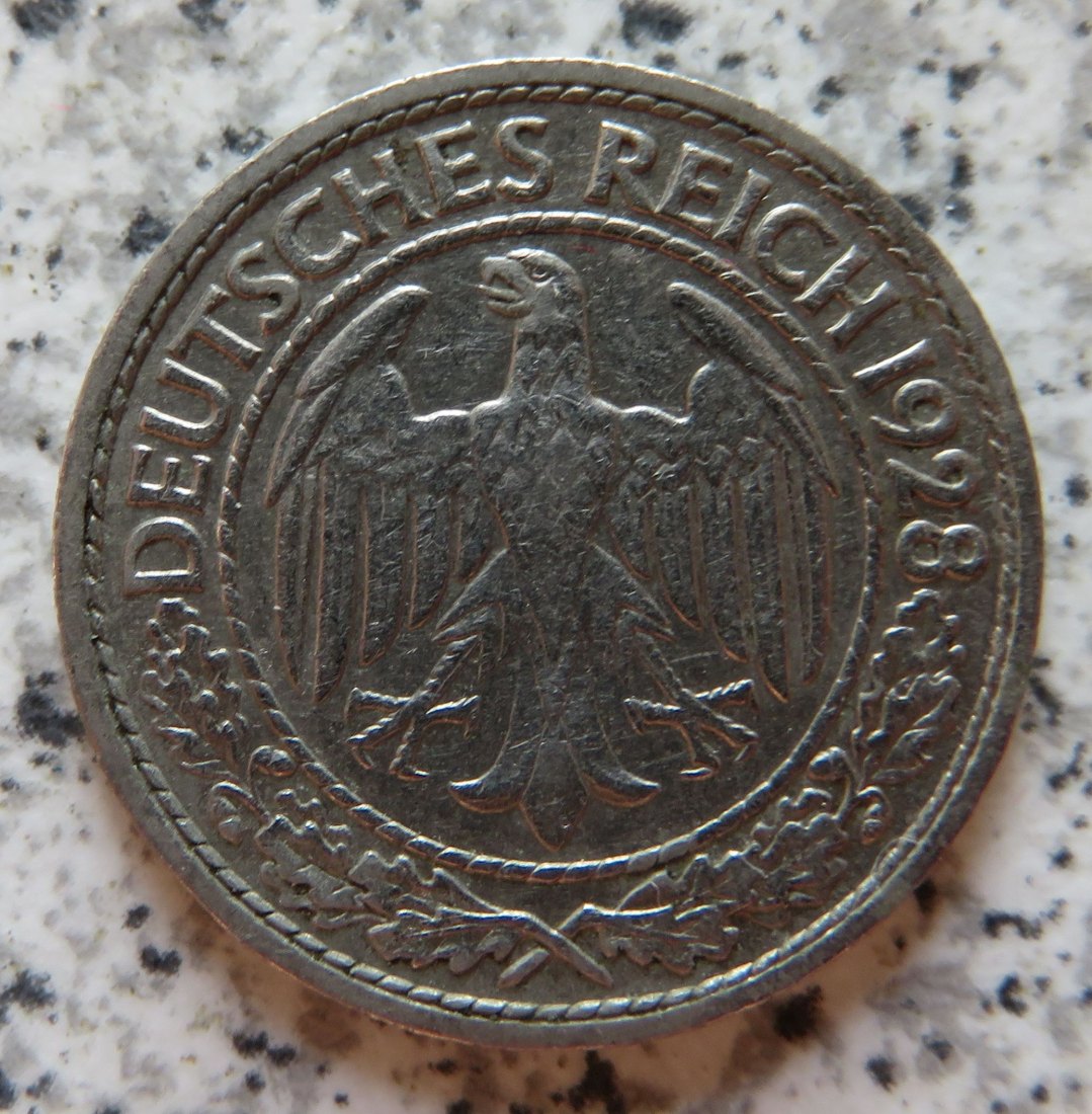  Weimarer Republik 50 Pfennig 1928 A   