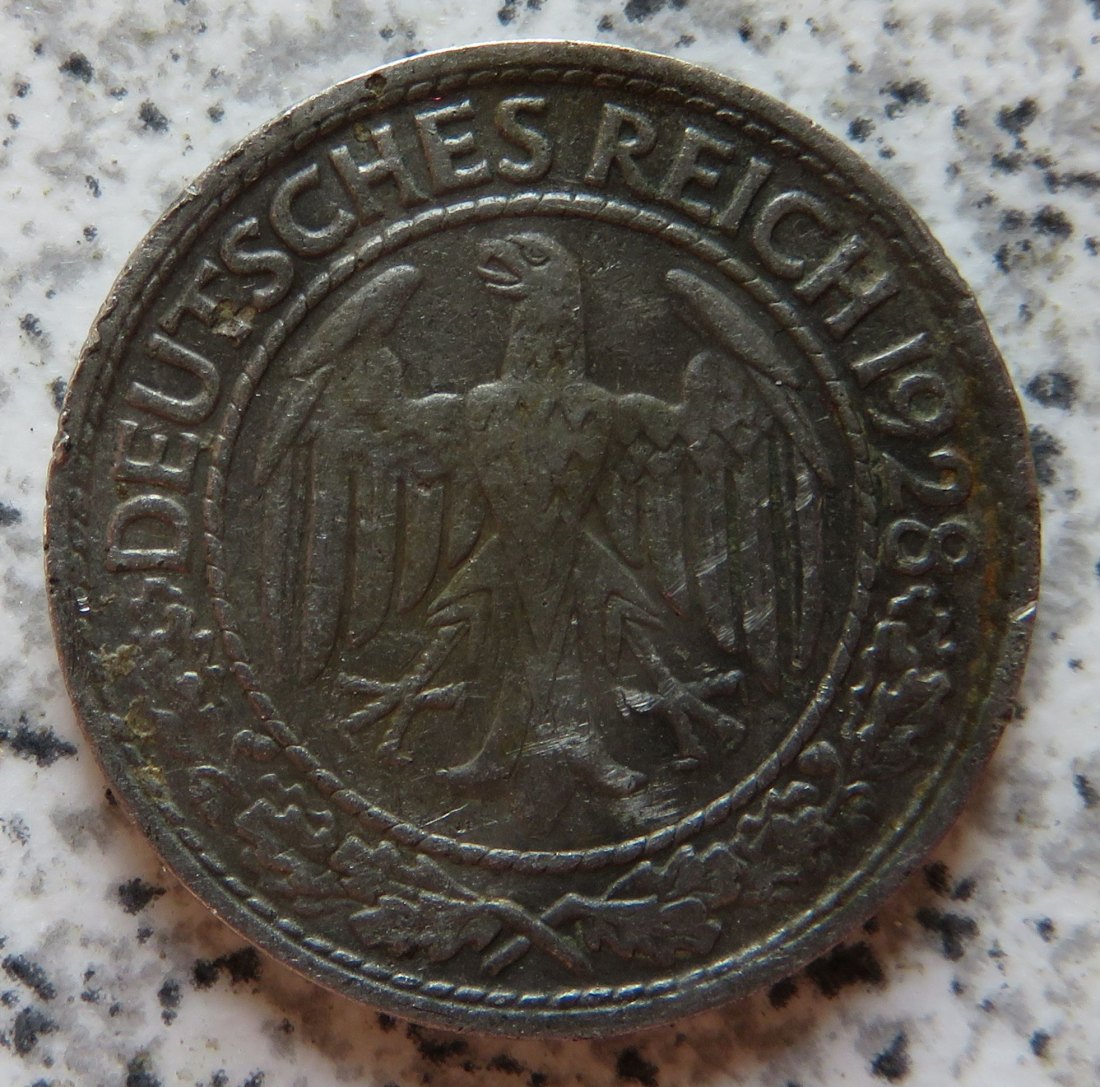  Weimarer Republik 50 Pfennig 1928 F   