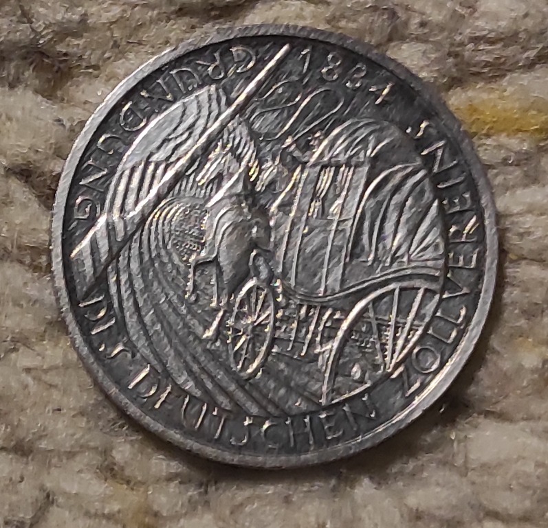  Deutschland 5 Mark 1834 Gründung des Deutschen Zollvereins   