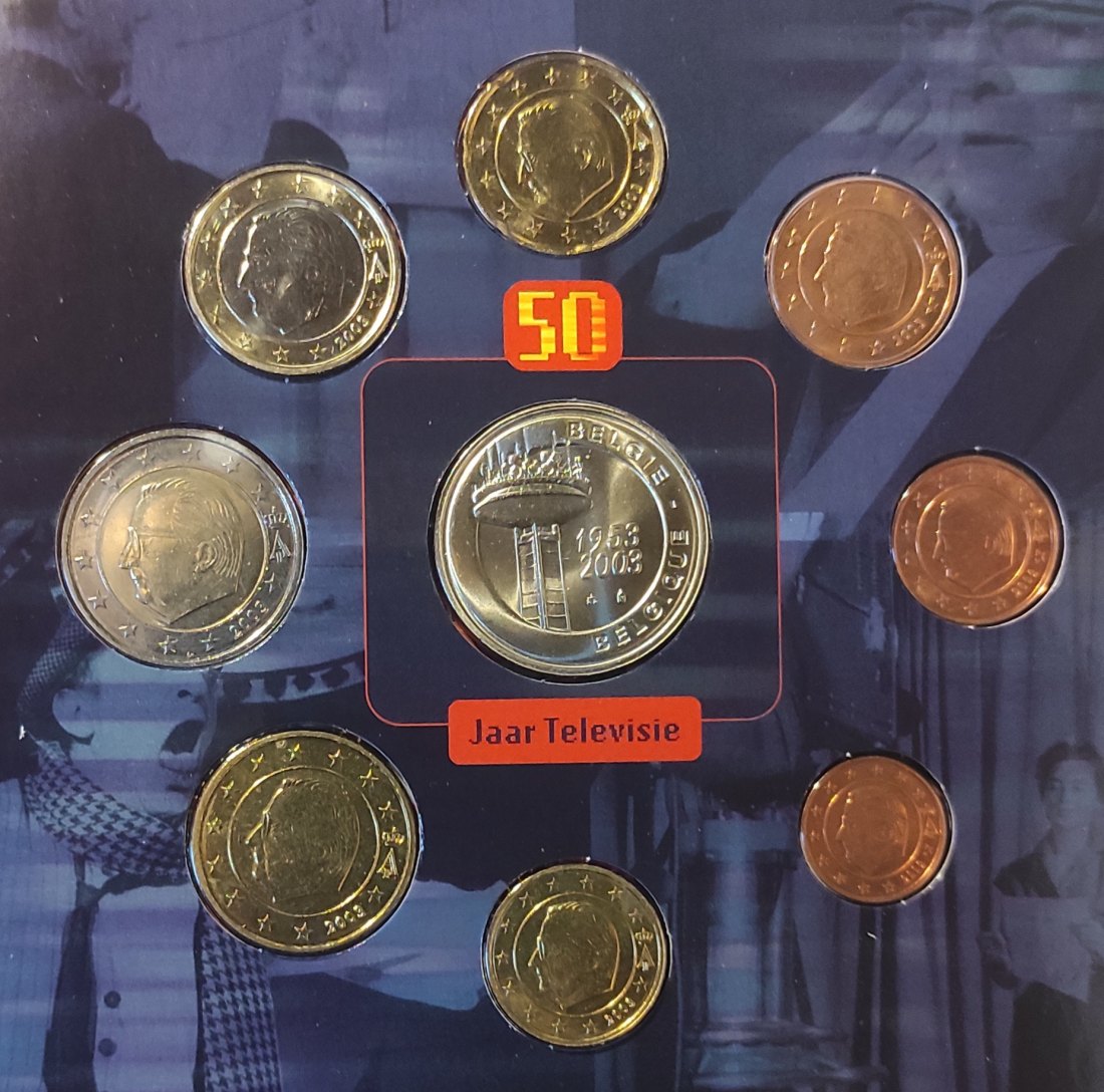  Belgien KMS 2003 Jahr des Fernsehens   