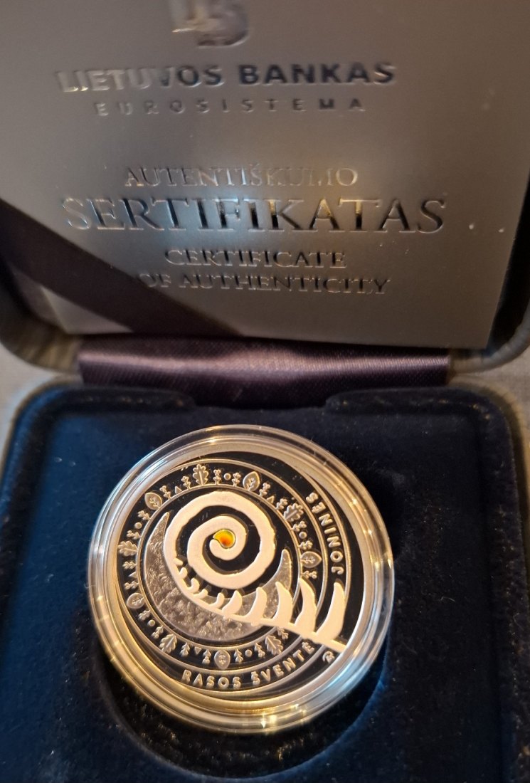  Litauen 5 Euro Silber 2018 Mittsommerfesr Serie Traditionelle Feste, Auflage 3.000   