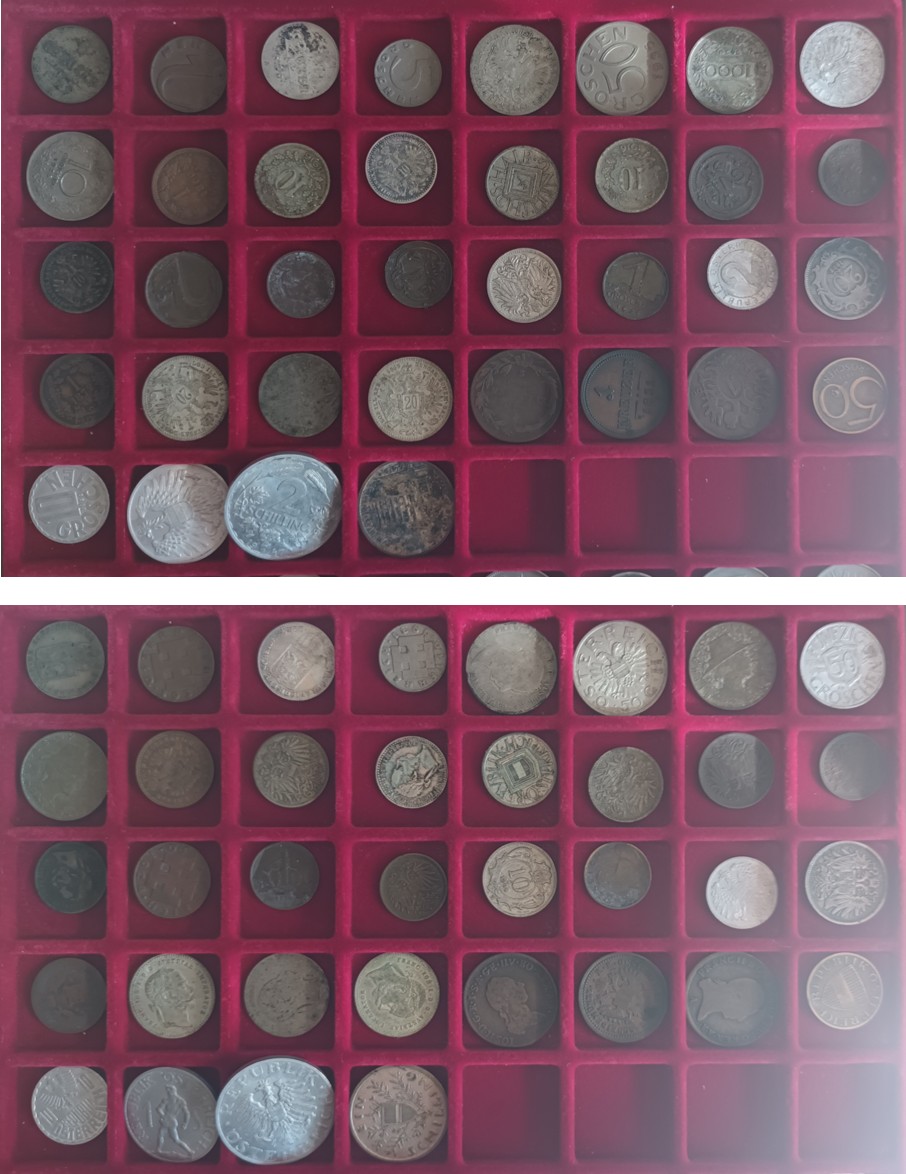  Ausland; Österreich; Lot Kleinmünzen ( 36 Stück ), ohne Tablett   