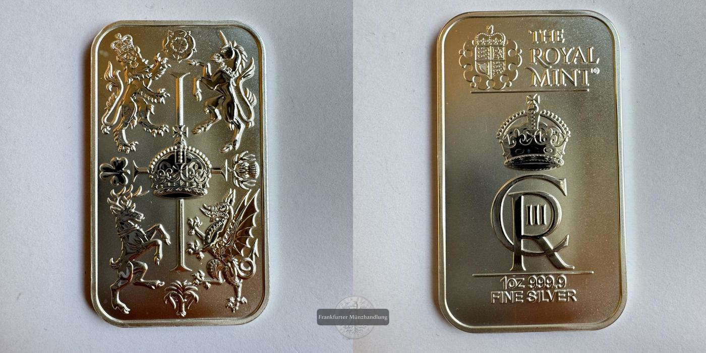  UK / 1oz Silberbarren The Royal Mint 0.999er FM-Frankfurt Feinsilber: 1oz/31,1g   