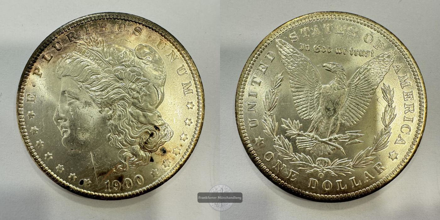  USA / 1 Dollar 1900 (1878-1921) 'O' Morgan Dollar FM-Frankfurt KM#110 Feinsilber: 24,057g   