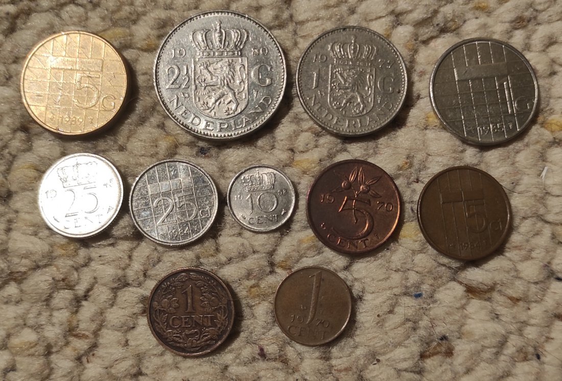 Set 030: Niederland Münzlot mit 11 verschiedenen Münzen   
