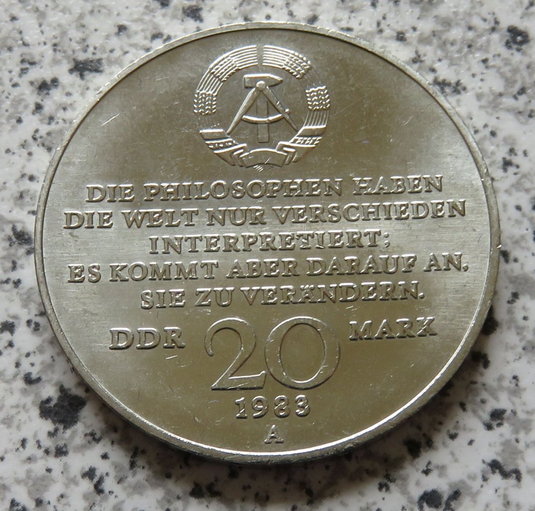  DDR 20 Mark 1983 Karl Marx   