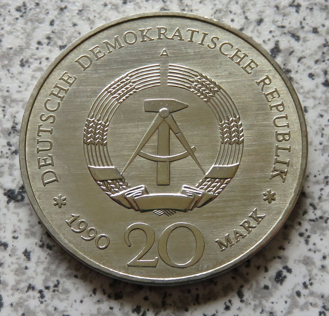  DDR 20 Mark 1990 Brandenburger Tor   