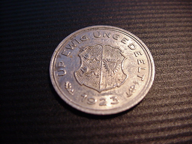  Provinz Schleswig Holstein Staatliches Notgeld 10 Hunderstel   