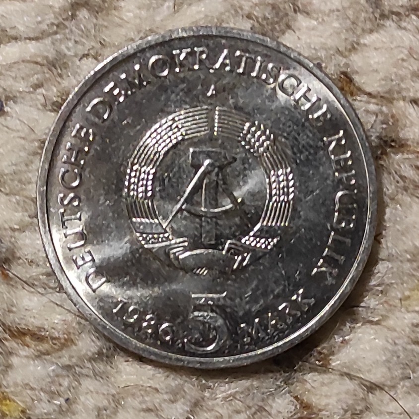  DDR 5 Mark 1986, Sanssouci Potdsam   