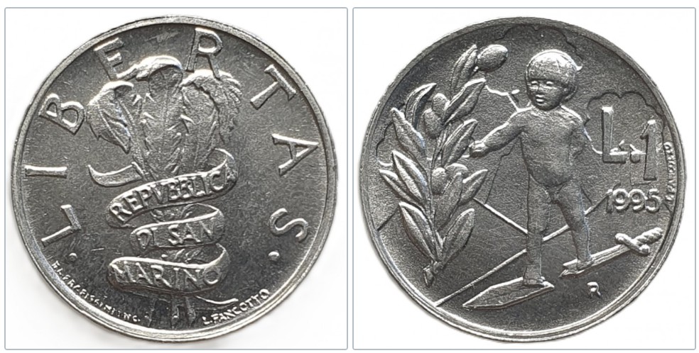  San Marino 1 Lira, 1995 vorzüglich   