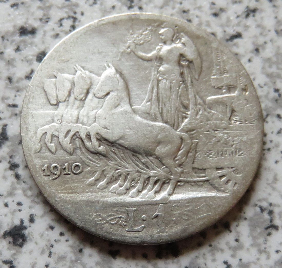  Italien 1 Lira 1910 R (Rom)   