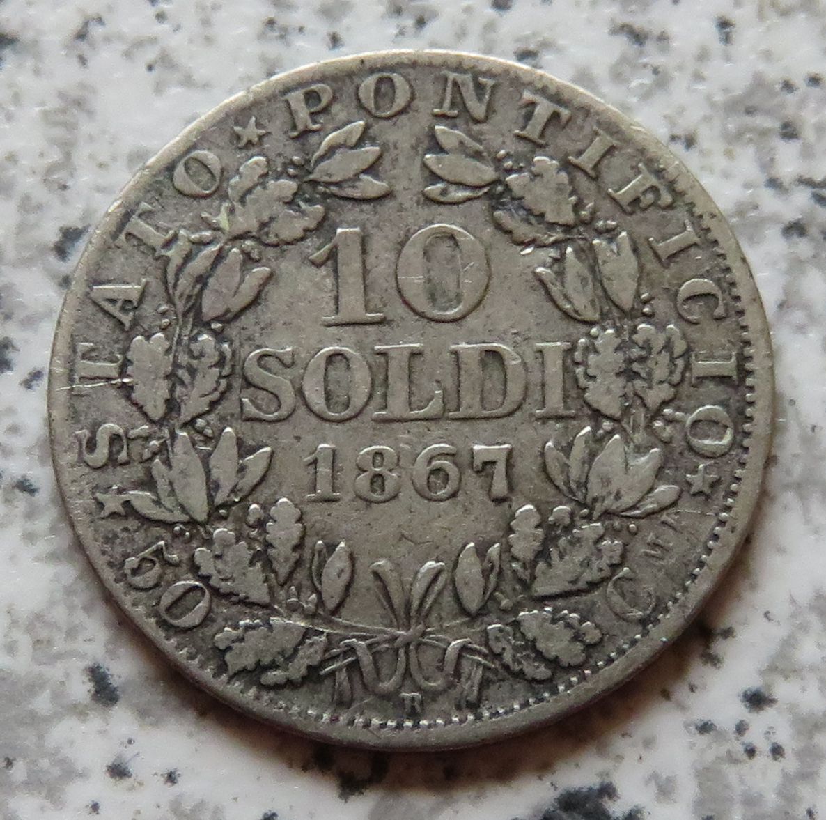  Vatikan 10 Soldi 1867 XXII   