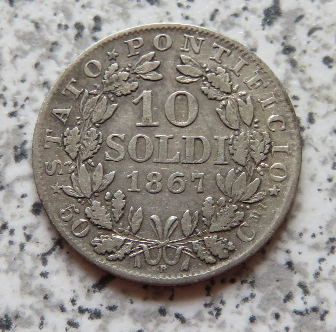  Vatikan 10 Soldi 1867 XXI   
