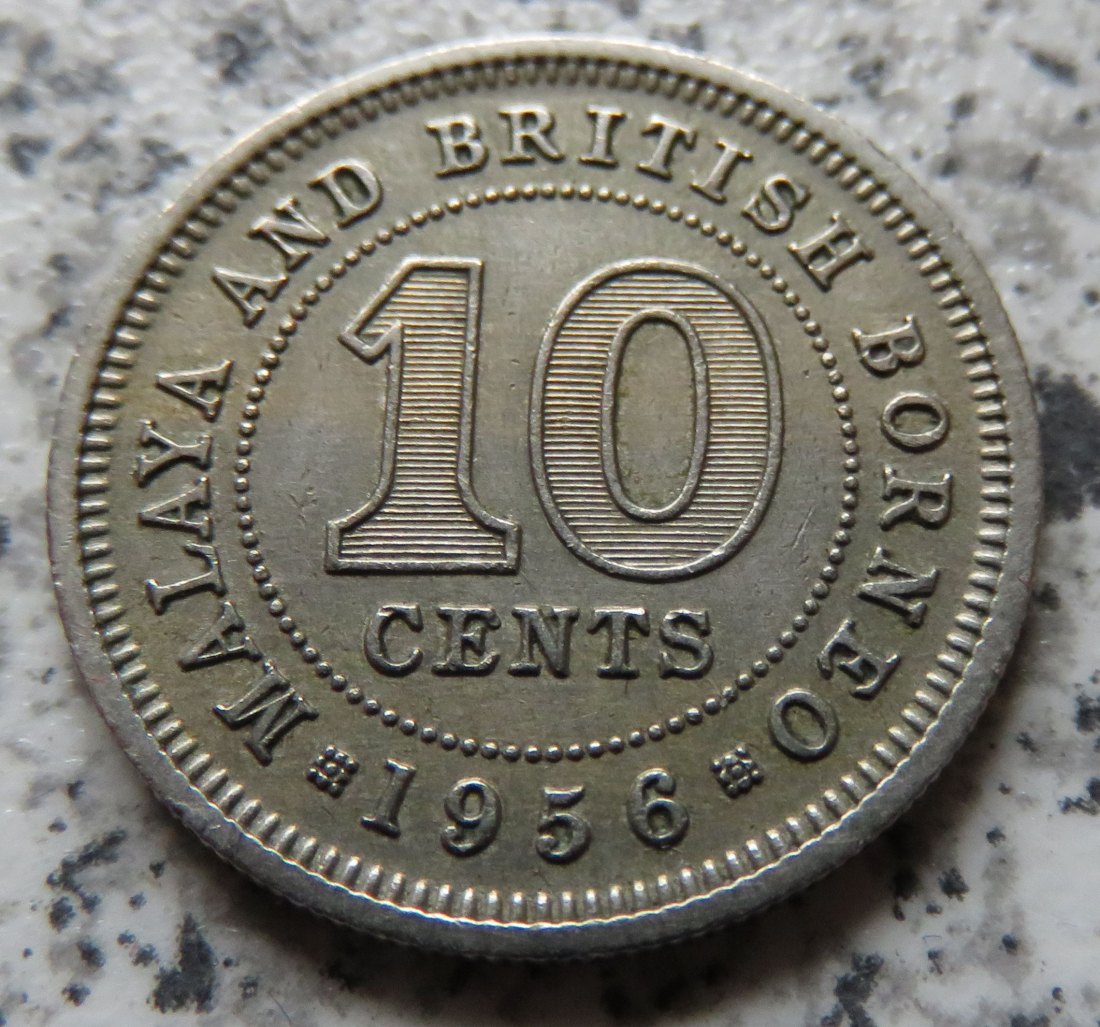  Malaya und British Borneo 10 Cents 1956   