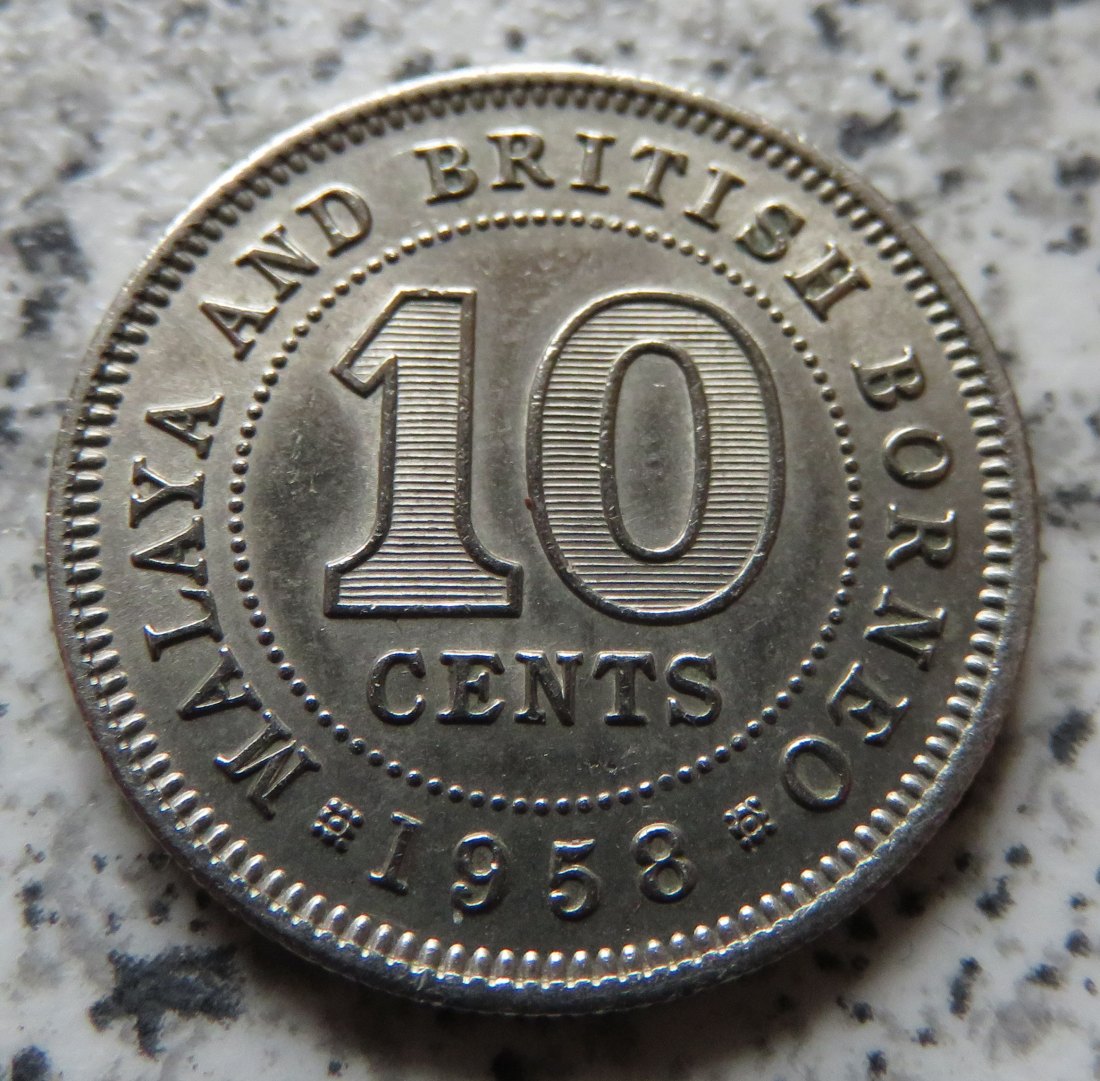 Malaya und British Borneo 10 Cents 1958   
