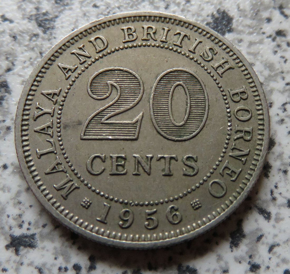  Malaya und British Borneo 20 Cents 1956   