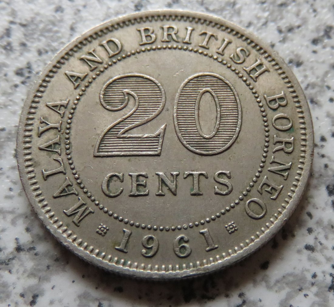  Malaya und British Borneo 20 Cents 1961   