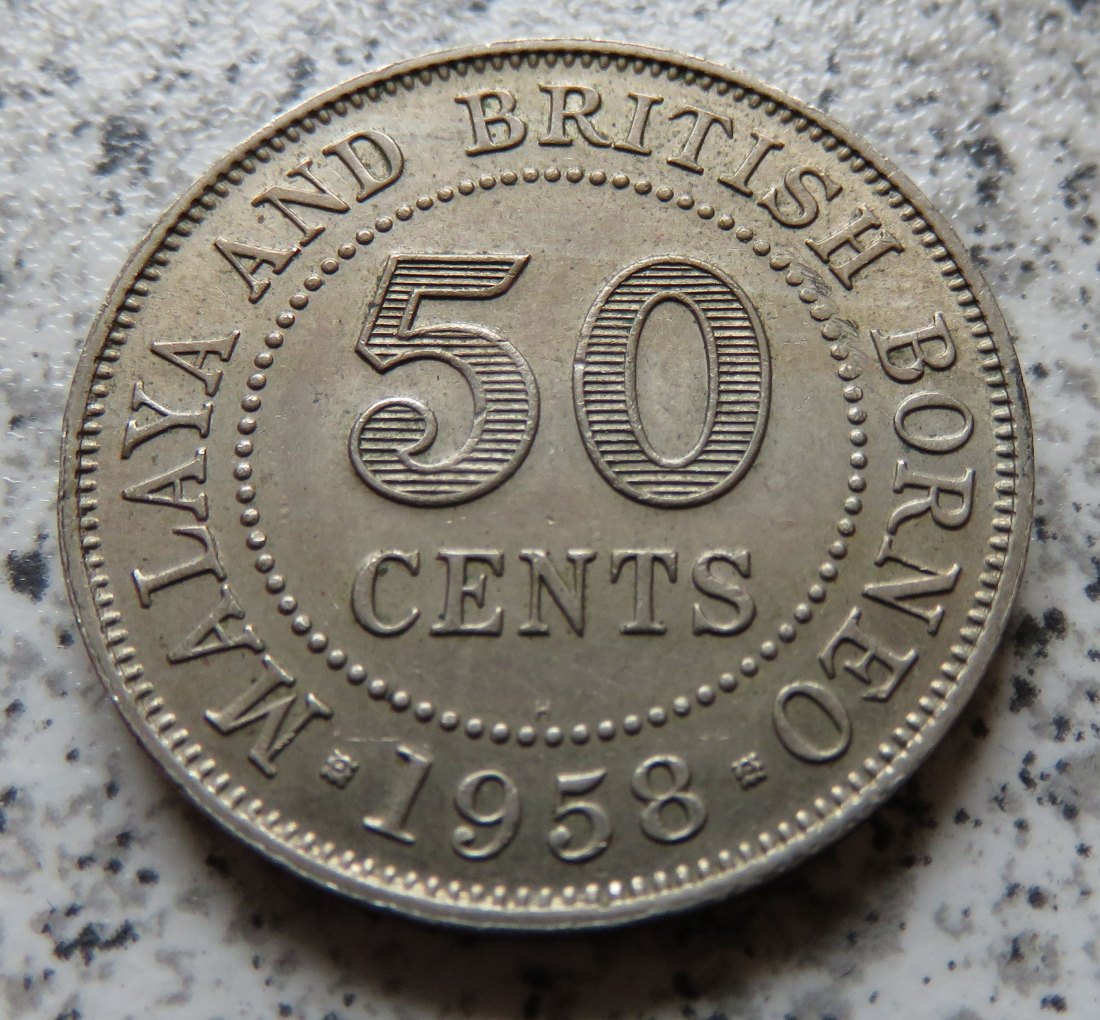  Malaya und British Borneo 50 Cents 1958 H   