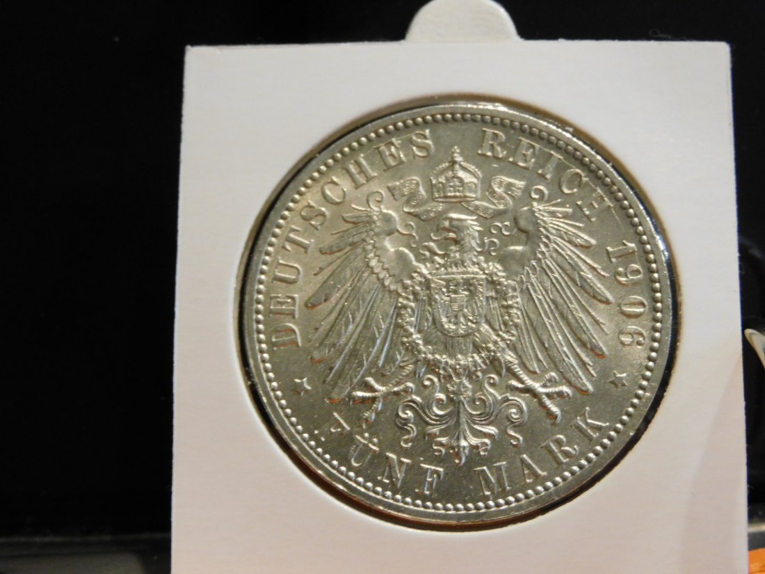  GERMANY 5 MARK 1906 BADEN.GRADE-PLEASE SEE PHOTOS.   