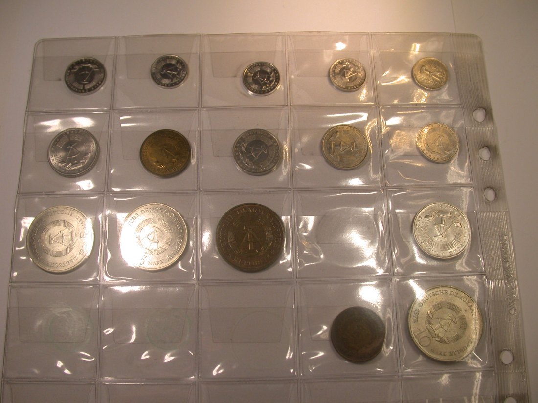  Lot  DDR 16 Münzen  ab 1953   verschieden   Originalbilder   
