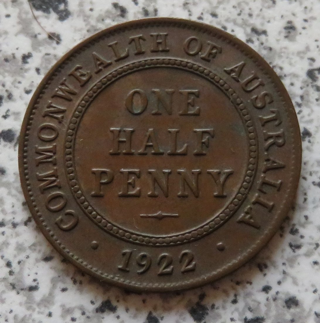  Australien 1/2 Penny 1922   