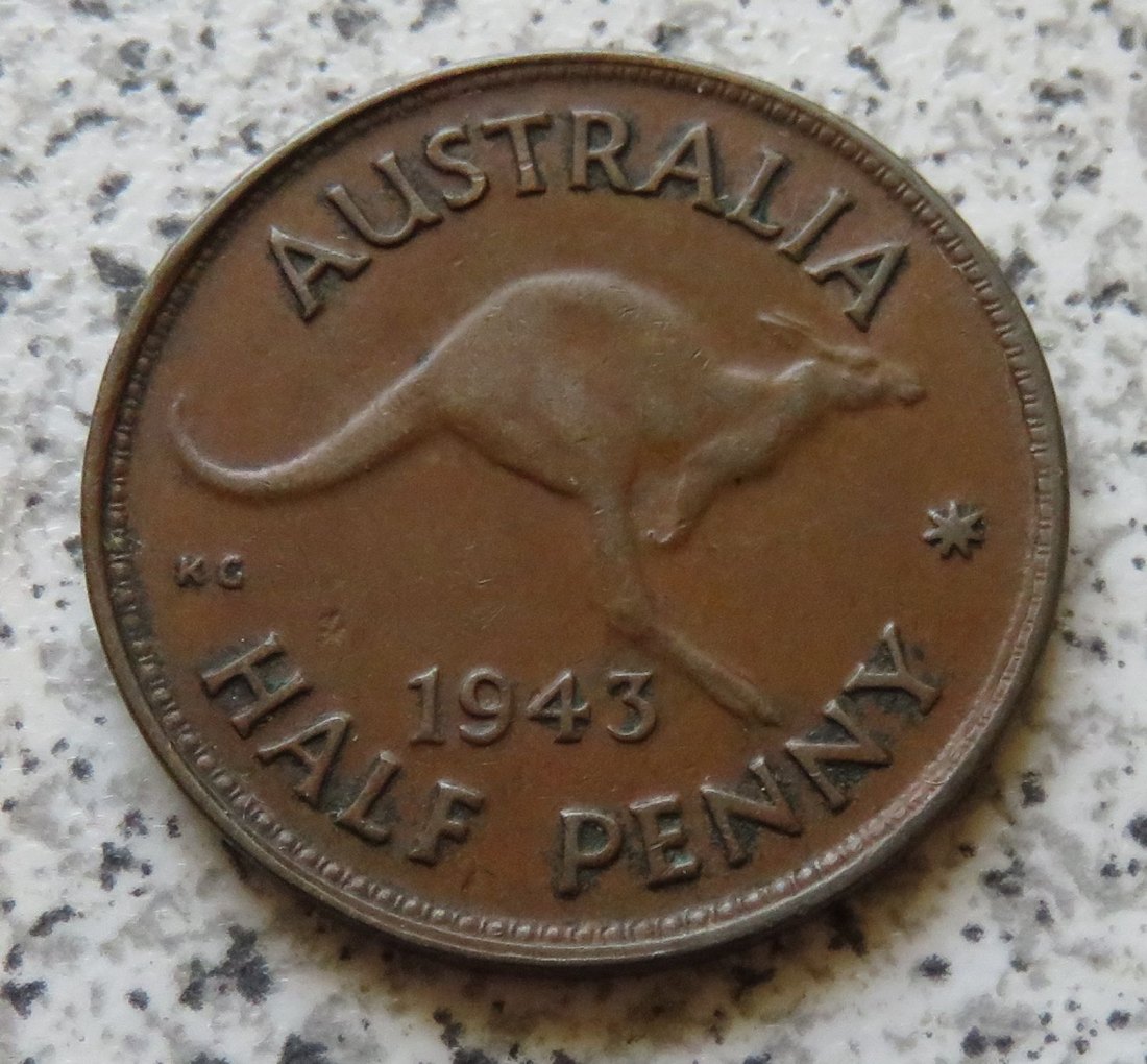  Australien 1/2 Penny 1943   