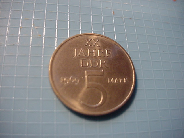  DDR 5 Mark XX Jahre DDR -Probe   