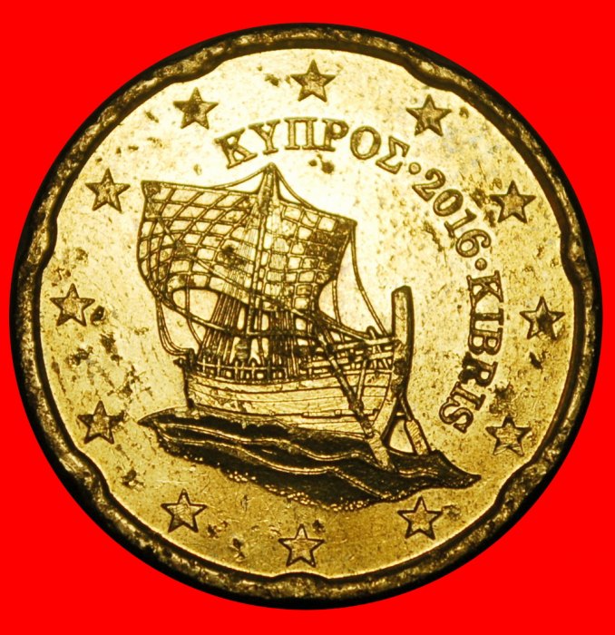  Ⰺ 2 SOLD GREECE (2010-2024): CYPRUS★20 CENT 2016! SHIP NORDIC GOLD! UNCOMMON★LOW START ★ NO RESERVE!   