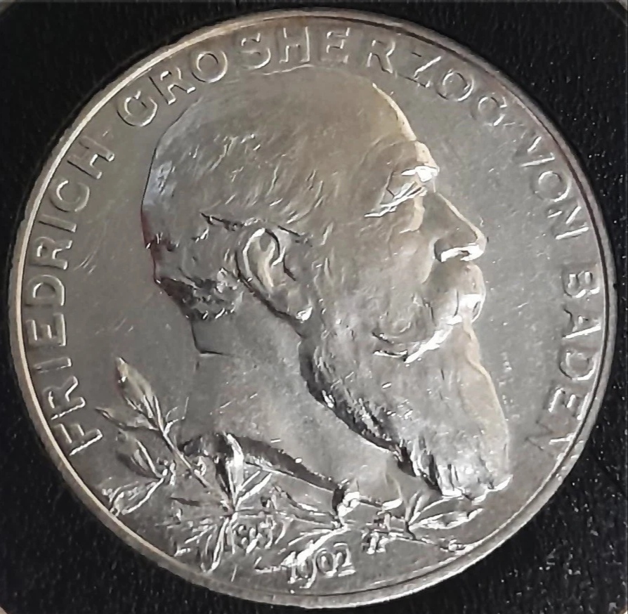  2 MARK Baden 1902 Jäger 30 VZ   