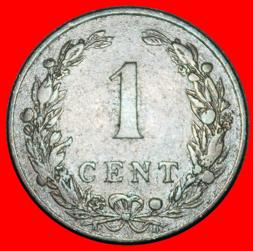  Ⰺ RAMPANT LION: NETHERLANDS ★ 1 CENT 1901 ERROR! WILHELMINA (1890-1948)★LOW START ★ NO RESERVE!   