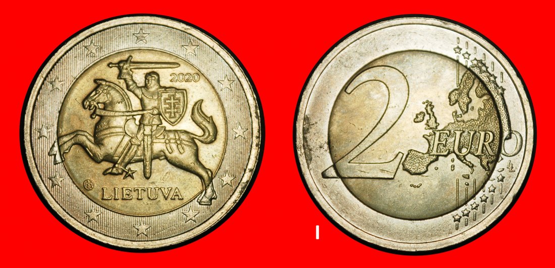  Ⰺ ex. the USSR, russia (2015-2025): lithuania ★ 2 EUROS 2020 I r2! PUBLISHED★LOW START ★ NO RESERVE!   