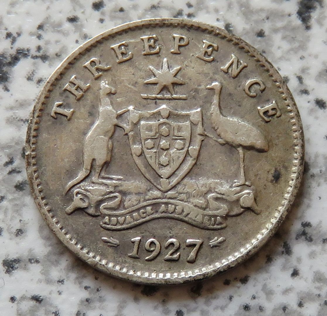  Australien 3 Pence 1927   