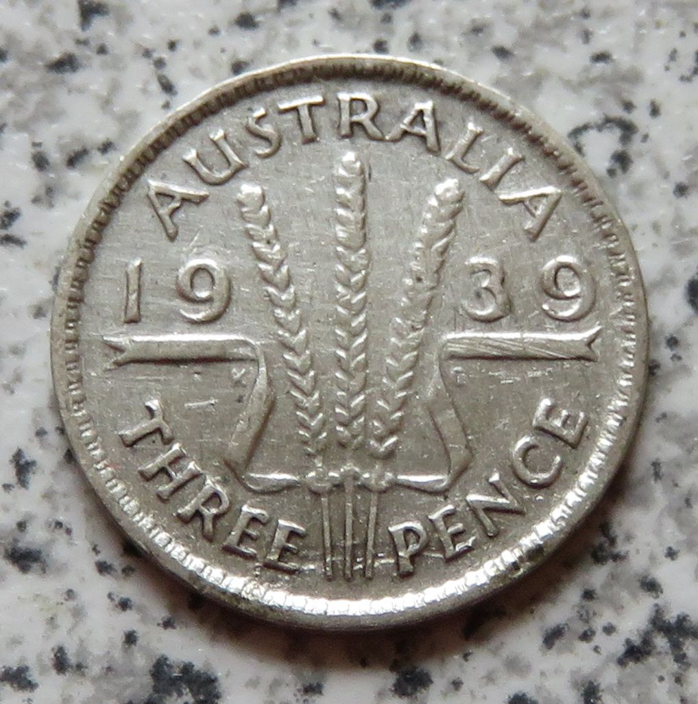  Australien 3 Pence 1939   