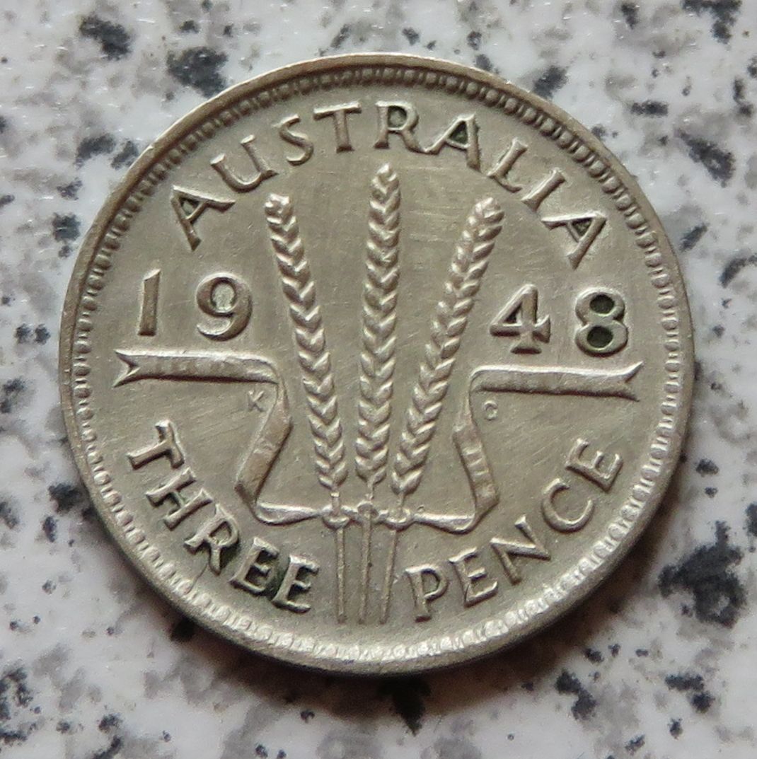  Australien 3 Pence 1948   