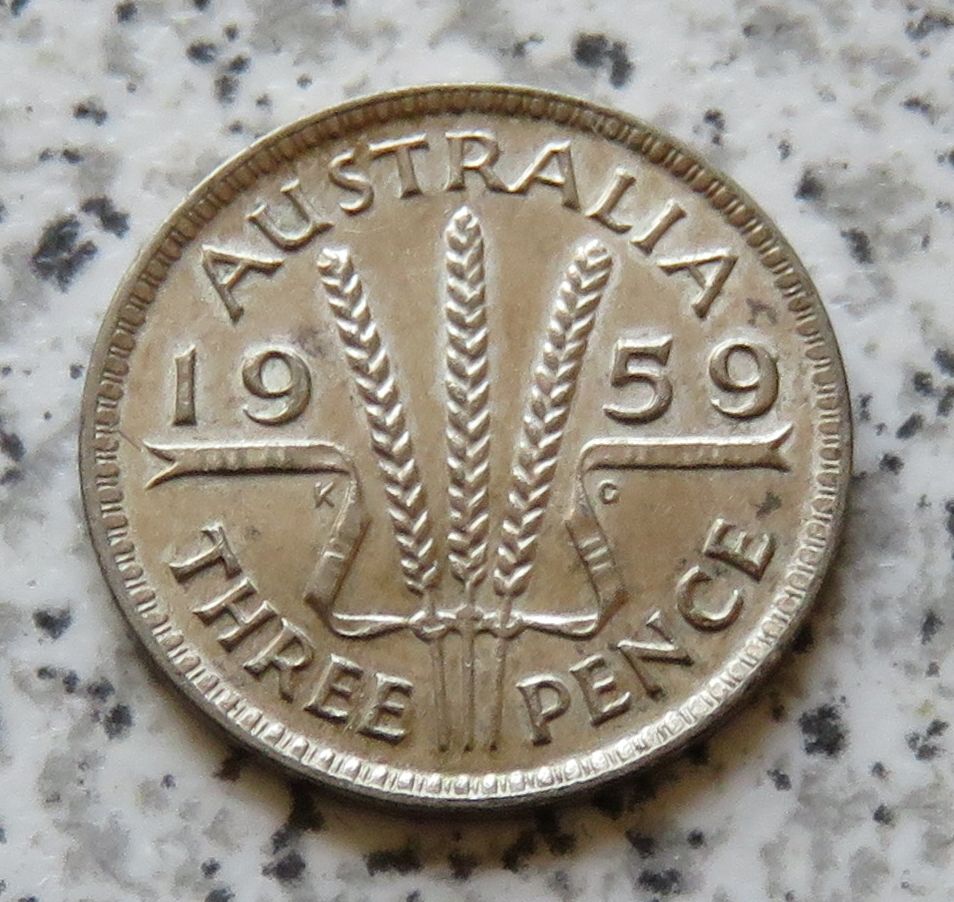  Australien 3 Pence 1959   