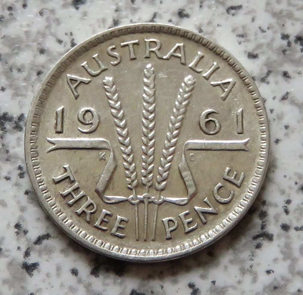  Australien 3 Pence 1961   