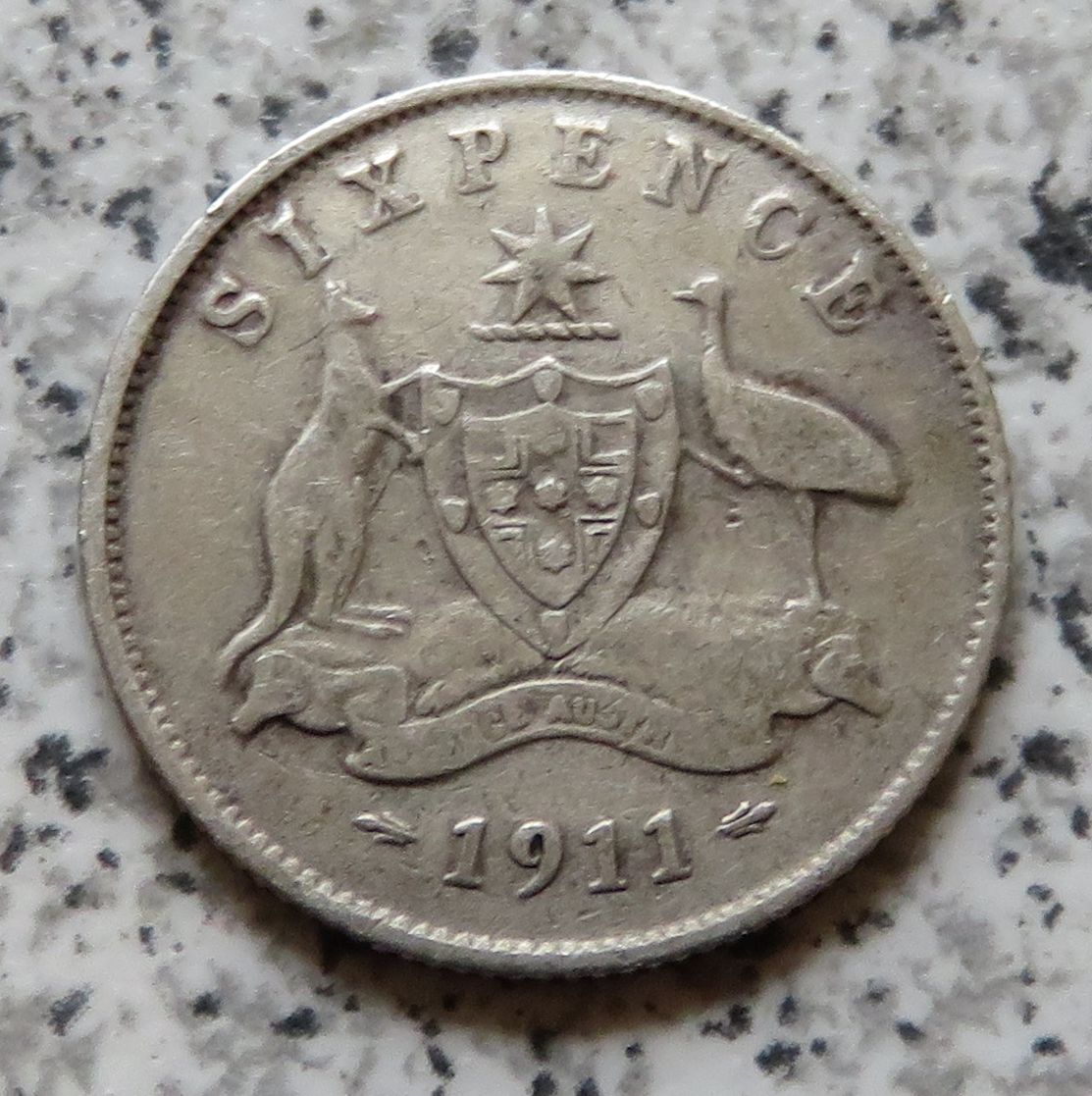  Australien 6 Pence 1911   