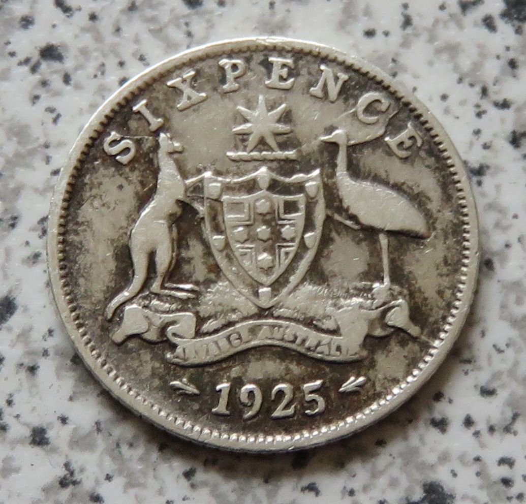  Australien 6 Pence 1925   
