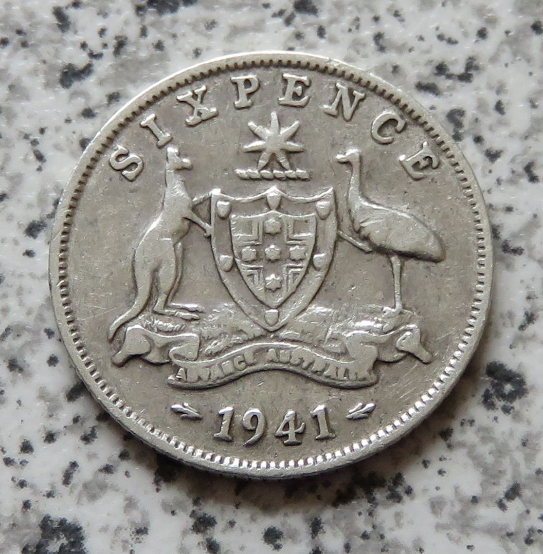  Australien 6 Pence 1941   