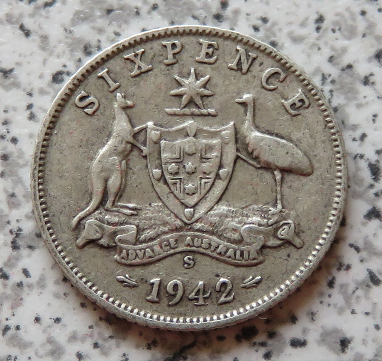  Australien 6 Pence 1942 S   