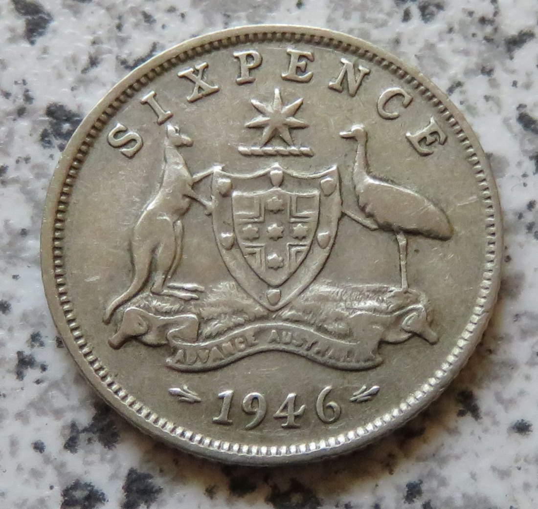  Australien 6 Pence 1946   